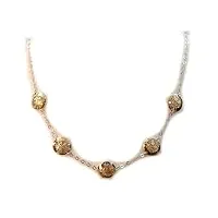bijoutier damiata – collier ras du cou femme en or jaune 18 carats avec charm
