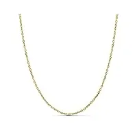 chaîne maillon forçat 1.5 mm or 18 ct (750/1000) 50cm - collier unisex, femmes, hommes