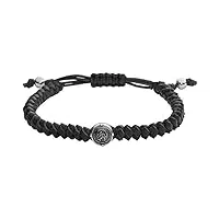 diesel bracelet pour homme , 18 cm - 19.5 cm bracelet en cuir noir, dx1043040