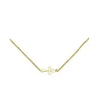 alda joyeros collier (pendentif et chaîne) croix d'or de la vie or jaune 18 ct