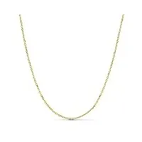 alda joyeros chaîne maillon forçat 1.2 mm or 18 ct (750/1000) 50cm - collier unisex, femmes, hommes