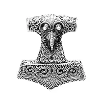 kiss of leather pendentif marteau de thor en argent sterling 925 n° 150, argent sterling, pas de gemme