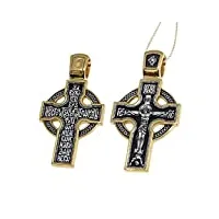 nklaus croix en argent doré 925 pendentif orthodoxe russe 4527 baptême