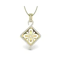 diamant naturel certifié igi conception pendant 14k/18k fine jaune blanc or pour le mariage, l'engagement et la célébration