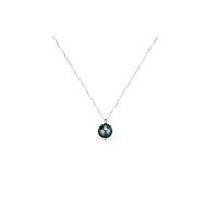 blue pearls le pur plaisir des perles collier pendentif perle de tahiti, diamants et or blanc 750/1000