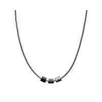 emporio armani collier pour hommes , 52.5 cm collier en acier inoxydable argenté, egs2383020