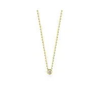 orovi collier femme, chaîne en or jaune avec diamants 0.04 crt 9 carat / 375 or bijoux