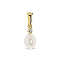 miore - pendentif - or jaune 14 k (585/1000) - perle d'eau douce - ma4049p