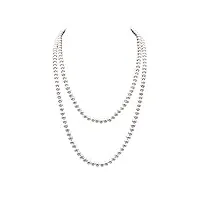 collier de perles d'eau douce cultivé blanc jyx classic à mi-hauteur 48 "