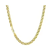 14 carats 585 8 gourmette collier en or jaune unisexe – largeur 5 mm (45)