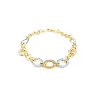 bracelet or bicolore 18 carats - coffret cadeau - certificat de garantie - mondepetit