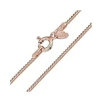 amberta collier en or rose pour femme en argent sterling 925: chaîne en argent rose 70 cm