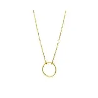 miore bijoux pour femmes collier pendentif cercle chaîne en or jaune 9 carats / 375 or, longueur 42 cm