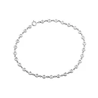 miore bijoux pour femmes bracelet avec 29 diamants 0.78 ct chaîneen or blanc 9 carats / 375 or, longueur 18 cm