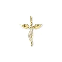 engelsrufer engel pendentif pour femmes or plaqué 925-sterling argent zirconia blanc taille 26 mm (1.02)