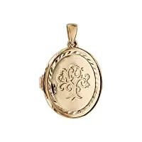 helios bijoux pendentif cassolette ovale avec arbre de vie 20mm argent et dorure jaune (1 ou 2 photos droite et gauche) + écrin (offert) + certificat d'authenticité argent 925‰