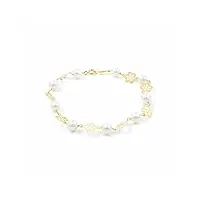 bracelet enfant perle et fleur or jaune 18 carats - coffret cadeau - certificat de garantie - mondepetit