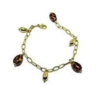 never say never bracelet en or jaune de 18 ktes avec pépins de or collection léopard. 18,5 cm