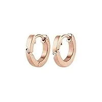diamore boucles d'oreilles dames créoles de base avec diamant (0,04 ct.) en argent sterling 925