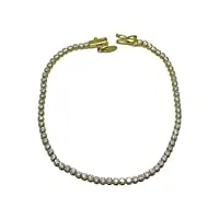 never say never bracelet spectaculaire en or jaune 18 carats de type riviere avec 79 zircones