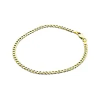 gourmette, bracelet or jaune 14 carats 585 – largeur 4,40 mm – unisexe