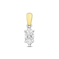 eds jewels pendentif femme or 375/1000 et diamant brillant 0.06 carat gh - i1 wjs158219ky
