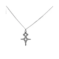pendentif croix du sud agadez en argent massif 925 avec sa chaine de 50cm et un ecrin boite pour offrir