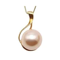 jyx pearl collier en or 18 carats de qualité aaa+ avec pendentif en perle de culture des mers du sud 12,5 mm