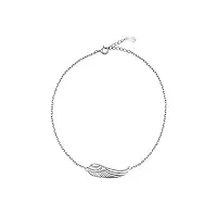 sofia milani - bracelet pour femmes en argent 925 - avec pendentif en forme de plume aile ange - 30135