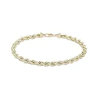 14 carats / 585 bracelet cordon en or jaune: lageur: 3,80 mm