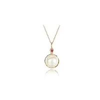 daesar Élégant collier en or 18 carats pour les femmes perle collier pendentif en or rose longueur de la chaîne: 40 + 5cm