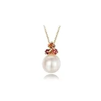 daesar 18k or collier pour les femmes perle d'eau douce naturelles collier pendentif en or rose longueur de la chaîne: 40cm