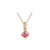 daesar 18k or collier pour les femmes coeur creux pendentif zircon cubique collier en or rose longueur: 40cm