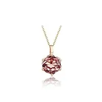 daesar 18k collier en or pour les femmes six prong gemstone tourmaline rose collier rose longueur de la chaîne: 40cm