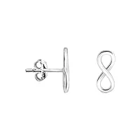sofia milani - boucles d'oreilles pour femmes en argent 925 - boucles d'oreilles avec motif en forme de clous d'infini - 20145