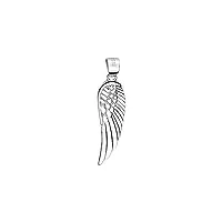 sofia milani - pendentif de collier en argent 925 - motif en forme de plume aile - 60019