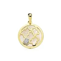 pendentif femme or bicolore 18 carats collier maman ours