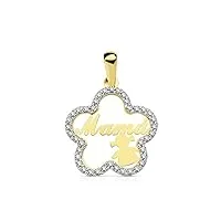 pendentif femme or bicolore 18 carats collier maman icon fille