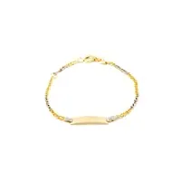 bracelet enfant or bicolore 18 carats - coffret cadeau - certificat de garantie - mondepetit