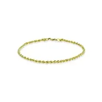 14 carats/585 cordon bracelet or or jaune 2,50 mm de large (19)