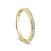 orovi bijoux femme, bague éternité en or jaune avec diamants 0.05 ct 9 kt / 375 or