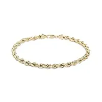 14 carats / 585 bracelet cordon en or jaune: lageur: 3,80 mm