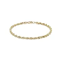 14 carats / 585 bracelet cordon en or jaune 3 mm de large (23)