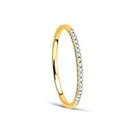 orovi bijoux femme, bague Éternité en or jaune avec diamants coupé brillant 0.09 ct 9 kt / 375 or