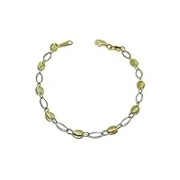 never say never bracelet bicolor de or de 18 k pour femme. 19.00 cm de long avec fermoir mousqueton