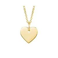 amor chaîne avec pendentif collier, 42 cm, or, cœur, livré dans une boîte cadeau de bijoux, 2019926