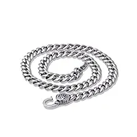 amdxd bijoux s925 argent sterling pour homme femme colliers pendentif torsion chaîne 7mm grand 50cm chaîne
