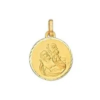 brillaxis pendentif médaille saint christophe or 9 carats