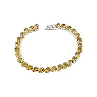 bracelet de pierres précieuses naturelles facettes en argent sterling citrine jaune - bébé bijoux articles les plus vendues cadeau pour noël antique