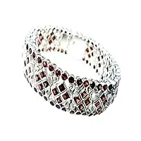 gemsonclick véritable grenat en argent 925 bracelets pour femmes bracelets style pierre de naissance boîte fermoir l 6.5-8 pouce
